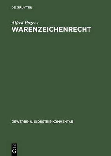 Cover image for Warenzeichenrecht