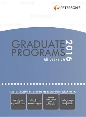 Cover image for Graduate & Professional Programs: An Overview 2016