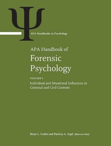 Cover image for APA Handbook of Forensic Psychology
