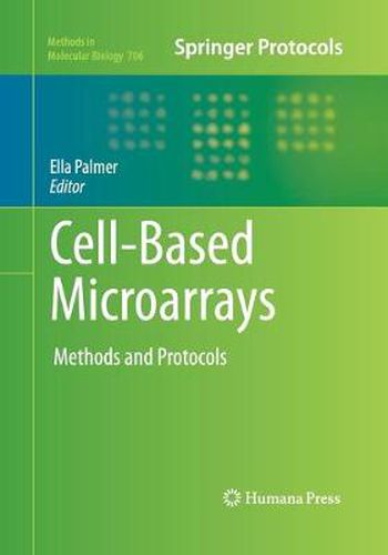 Cover image for Cell-Based Microarrays: Methods and Protocols