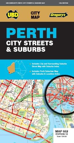 Cover image for Perth City Streets & Suburbs Map 662 10th edition
