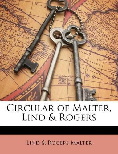 Cover image for Circular of Malter, Lind & Rogers