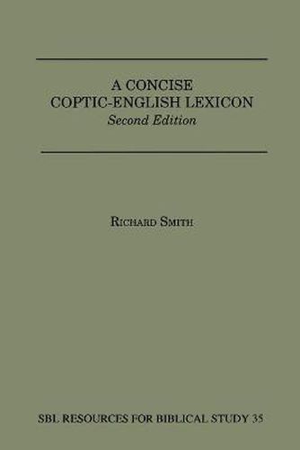 Cover image for A Concise Coptic-English Lexicon: Second Edition