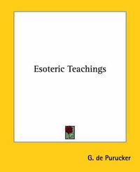 Cover image for Esoteric Teachings