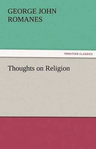 Cover image for Thoughts on Religion