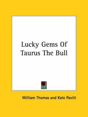 Cover image for Lucky Gems of Taurus the Bull