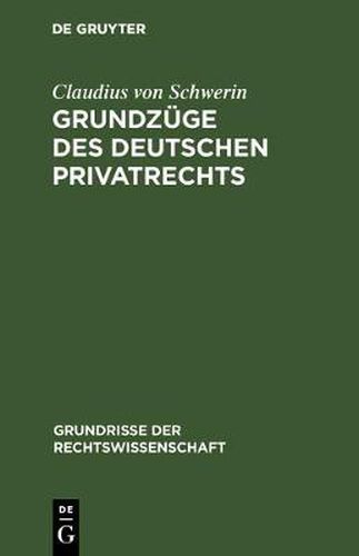 Cover image for Grundzuge des deutschen Privatrechts