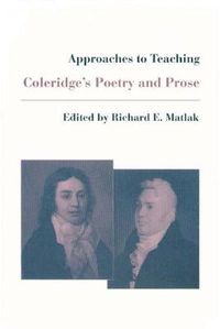 Cover image for Approaches to Teaching Coleridge's Poetry and Prose