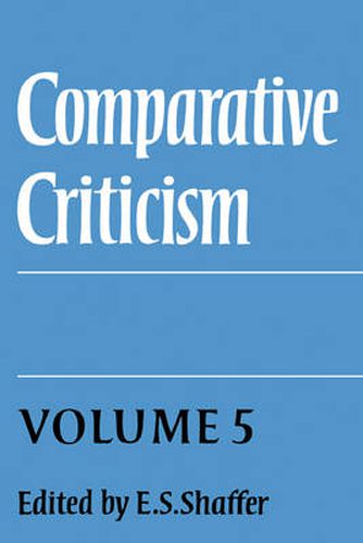 Cover image for Comparative Criticism: Volume 5, Hermeneutic Criticism