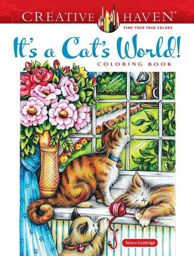 Cover image for Creative Haven It's a Cat's World! Coloring Book