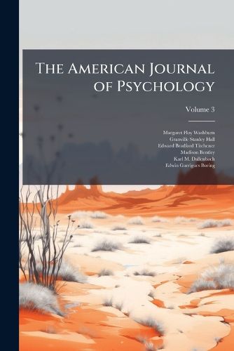 Cover image for The American Journal of Psychology, Volume 3