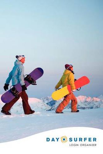 Cover image for Day Surfer Login Organizer (Snowboarders at Sunrise)