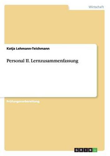 Cover image for Personal II. Lernzusammenfassung