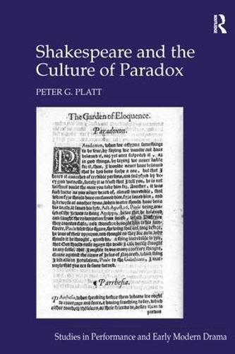 Cover image for Shakespeare and the Culture of Paradox