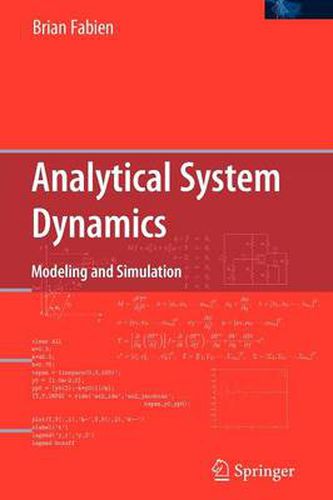 Cover image for Analytical System Dynamics: Modeling and Simulation