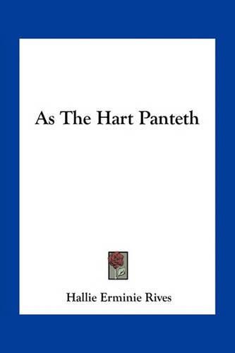 Cover image for As the Hart Panteth