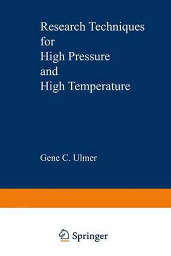 Cover image for Research Techniques for High Pressure and High Temperature