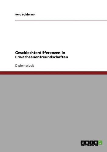 Cover image for Geschlechterdifferenzen in Erwachsenenfreundschaften