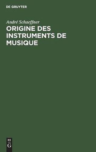 Cover image for Origine des instruments de musique
