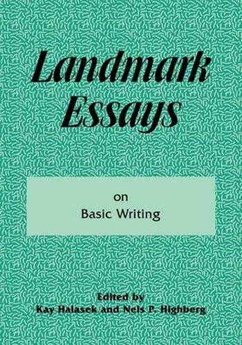 Cover image for Landmark Essays on Basic Writing: Volume 18