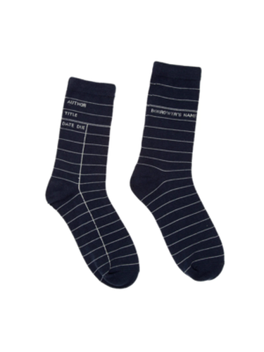 Cover image for Library Card: Navy Socks Large
