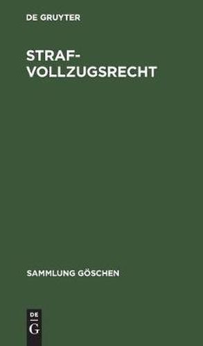 Cover image for Strafvollzugsrecht