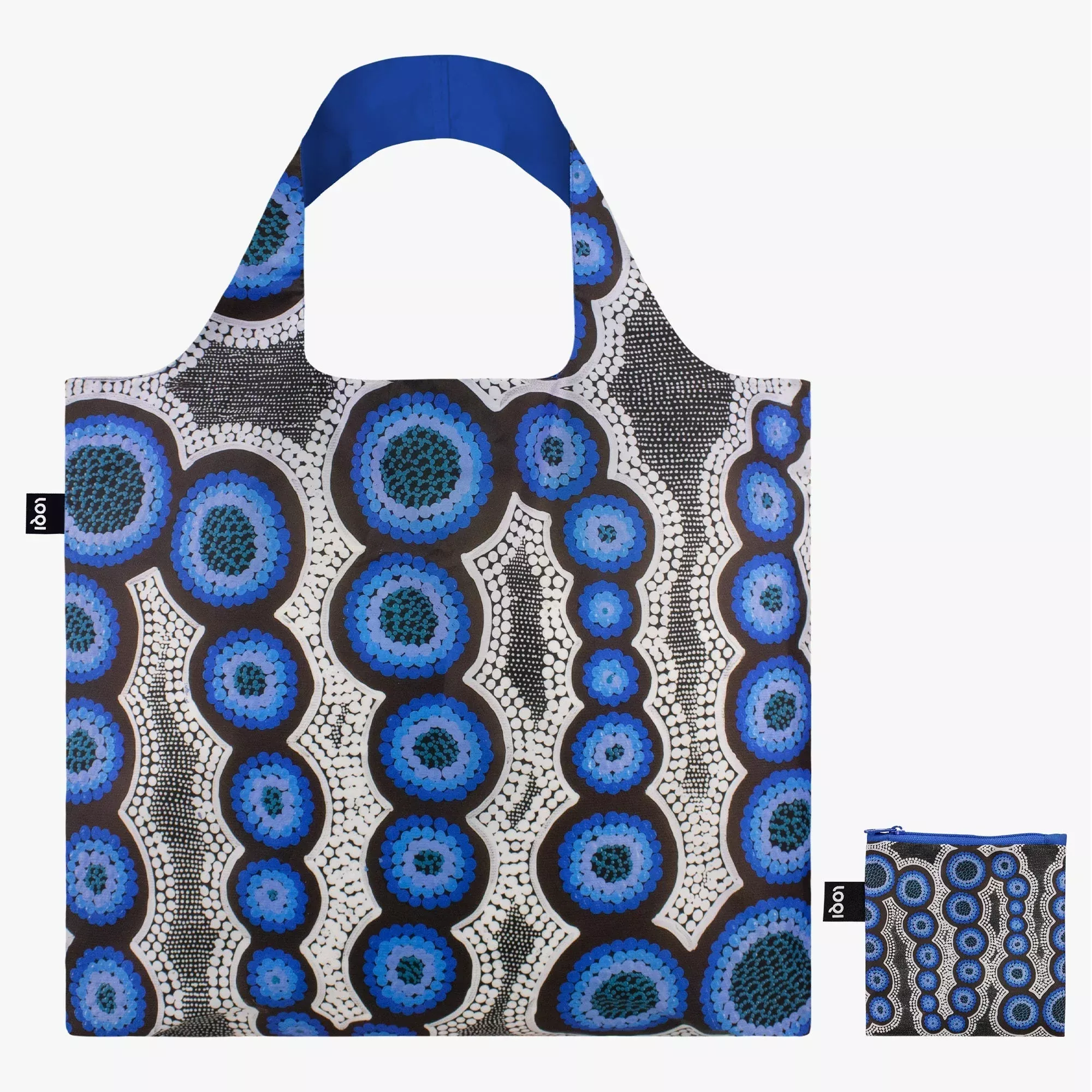 Kirsten Nangala Egan Water Dreaming Blue Loqi Bag