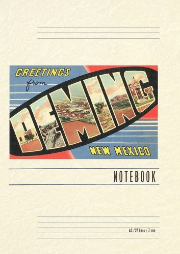 Cover image for Vintage Lined Notebook Greetings from Deming, New Mexico
