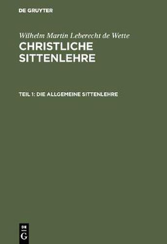 Cover image for Die allgemeine Sittenlehre