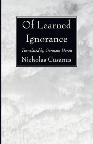 Cover image for Of Learned Ignorance