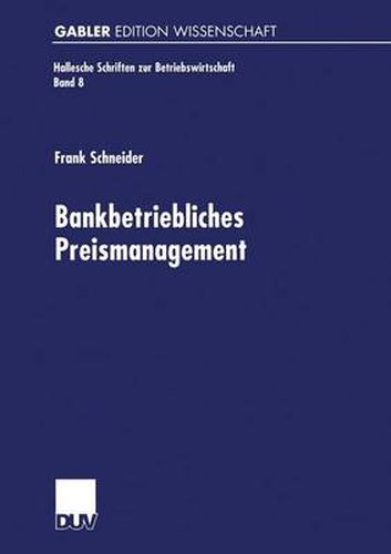 Cover image for Bankbetriebliches Preismanagement