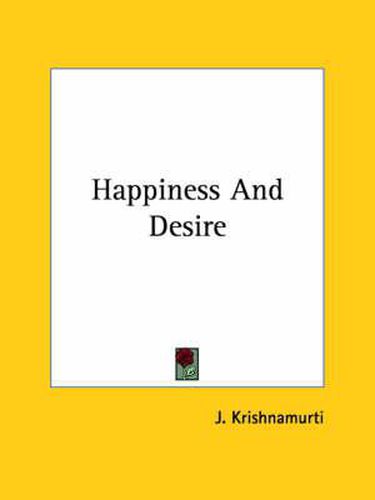 Happiness and Desire