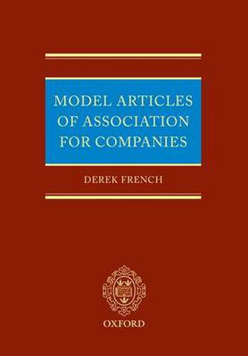 Cover image for Model Articles of Association for Companies