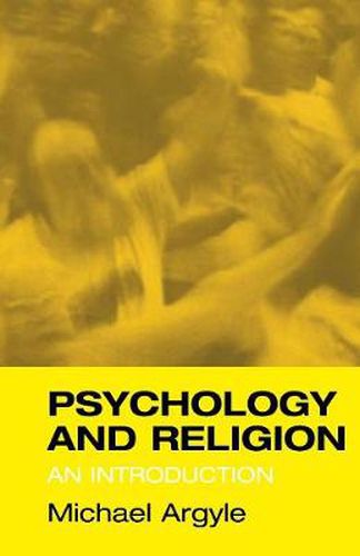 Cover image for Psychology and Religion: An Introduction