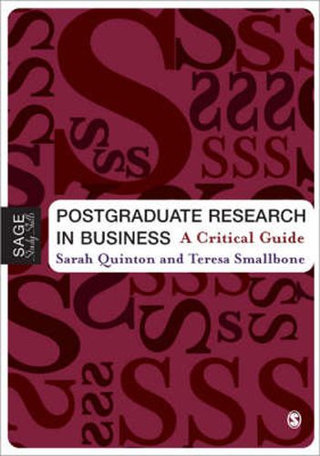 Cover image for Postgraduate Research in Business: A Critical Guide