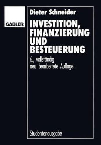 Cover image for Investition, Finanzierung und Besteuerung