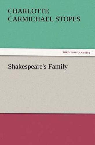 Cover image for Shakespeare's Family