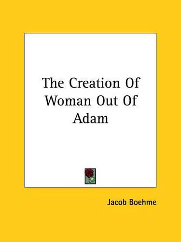 Cover image for The Creation of Woman Out of Adam