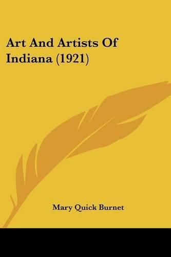 Cover image for Art and Artists of Indiana (1921)