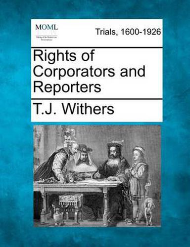 Cover image for Rights of Corporators and Reporters