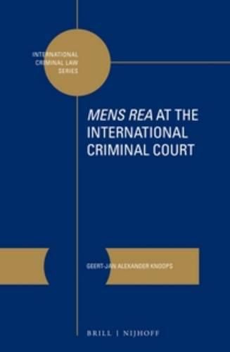 Cover image for Mens Rea at the International Criminal Court