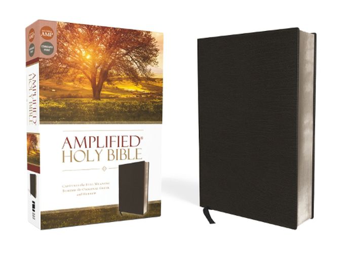 Cover image for Amplified Holy Bible, Bonded Leather, Black: Captures the Full Meaning Behind the Original Greek and Hebrew
