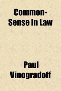 Cover image for Common-Sense in Law