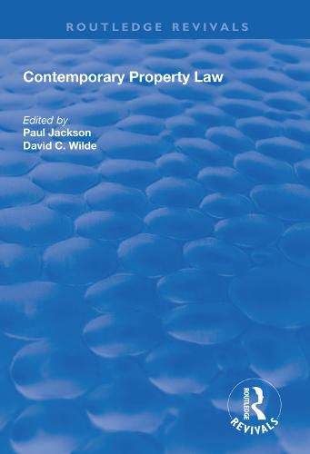 Cover image for Contemporary Property Law