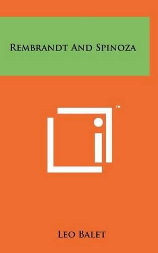 Cover image for Rembrandt and Spinoza