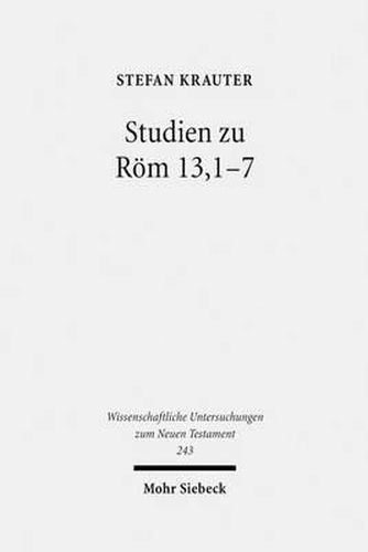 Cover image for Studien zu Roem 13,1-7: Paulus und der politische Diskurs der neronischen Zeit