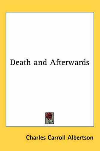 Cover image for Death and Afterwards