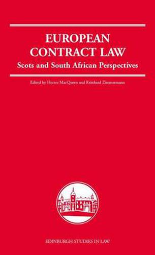 Cover image for European Contract Law: Scots and South African Perspectives