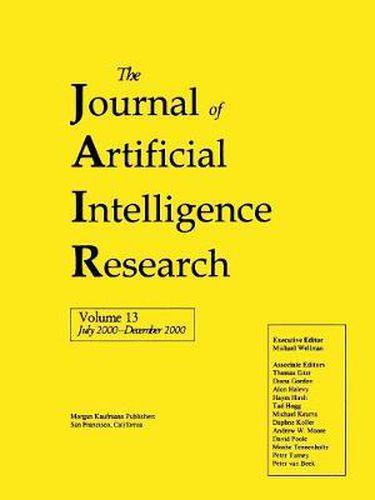 Cover image for Journal of Artificial Intelligence Research, Volume 13 (JAIR)