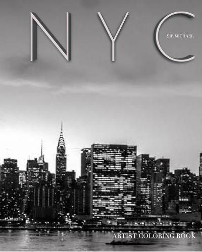 NYC united Nations city skyline Adult child Coloring Book limited edition